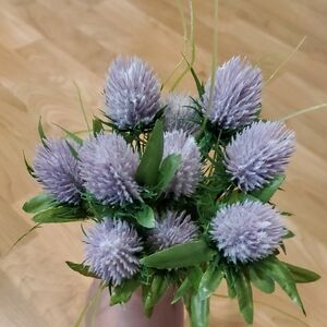 Purple Thistle Faux Florals